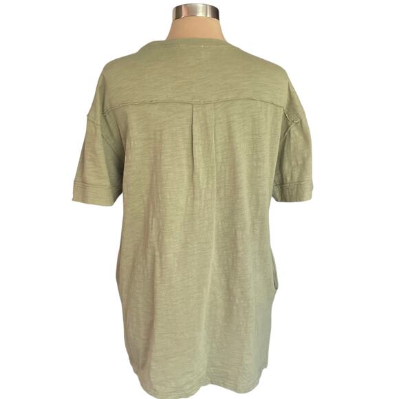Loveriche Olive Green Oversized Lagenlook Tunic Size L Casual Lounge Comfortable - Picture 5 of 9
